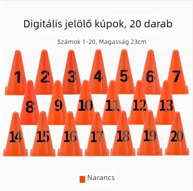 23 cm digitális jelző matrac betűkkel, csúszásmentes futball-edzéshez óvodában és akadályokkal a szenzoros integrációhoz