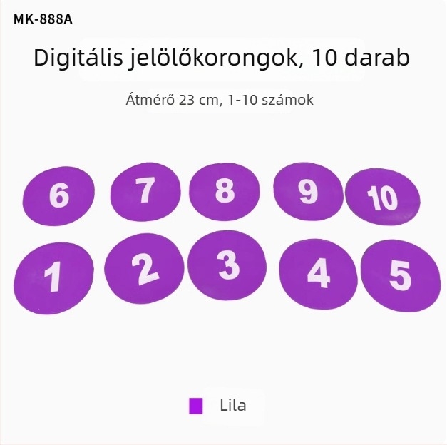 23 cm digitális jelző matrac betűkkel, csúszásmentes futball-edzéshez óvodában és akadályokkal a szenzoros integrációhoz