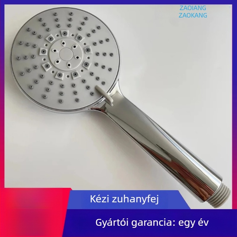 Zaokang nyomásos kézi zuhanyfej, finom nyílásokkal, keskeny derék design, 304 rozsdamentes acél szűrő