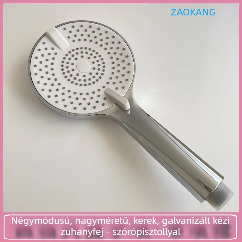 Zaokang nyomásos kézi zuhanyfej, finom nyílásokkal, keskeny derék design, 304 rozsdamentes acél szűrő