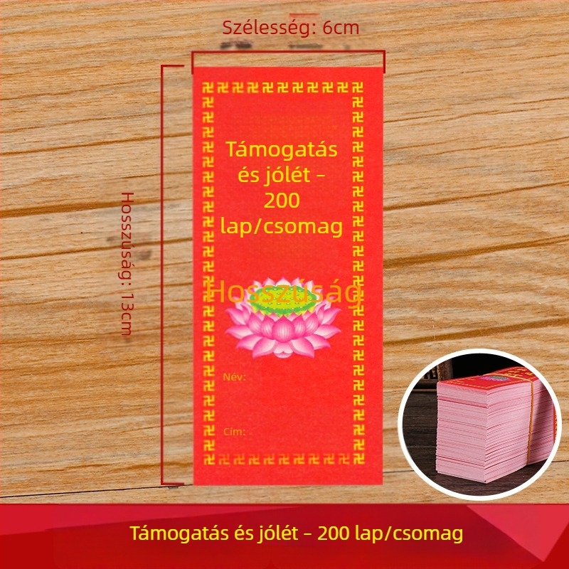 Színes lámpapír buddhista felajánlásokhoz és érdempapírokhoz, lótuszlámpa és rituálé kellékek