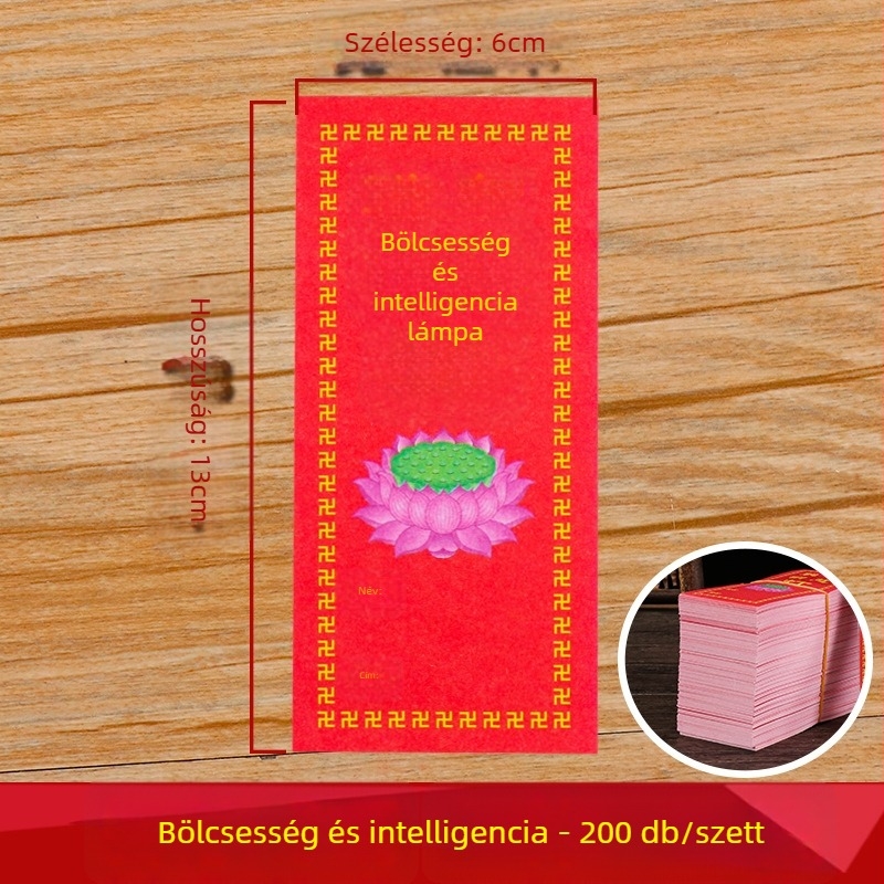 Színes lámpapír buddhista felajánlásokhoz és érdempapírokhoz, lótuszlámpa és rituálé kellékek