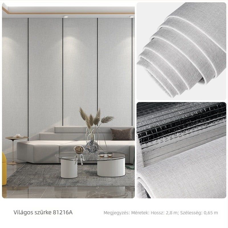 Lenvászonból készült, öntapadós, vízálló, varrat nélküli falburkolat az egész otthonra – modern, minimalista stílus, egyszínű faldekor hálószoba és nappali számára