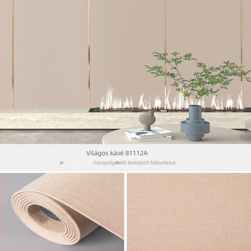 Lenvászonból készült, öntapadós, vízálló, varrat nélküli falburkolat az egész otthonra – modern, minimalista stílus, egyszínű faldekor hálószoba és nappali számára