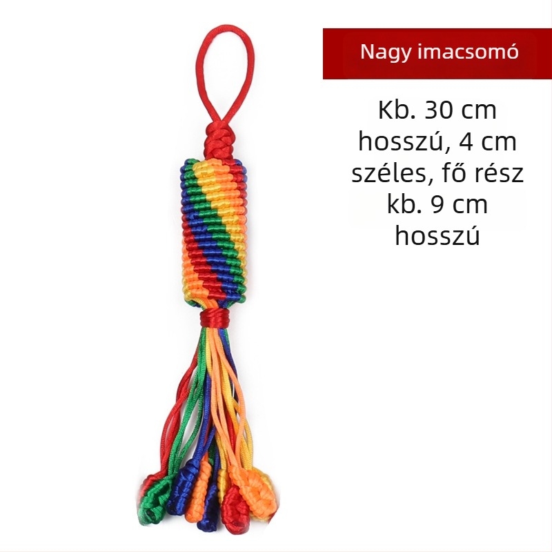Autófüggő, kézzel készített gyémántcsomó, színes forgócsomó, szerencsés kínai csomó