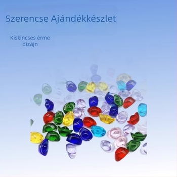 Színes kristályos kis öntvény üvegkincsesláda-dísz – dekoráció otthonra, vállalkozásindítás és Buddhának szánt ajándék