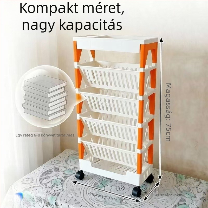 Mobil könyvespolc forgó kerekekkel, dupla oldalú tároló osztályteremhez és olvasószobához