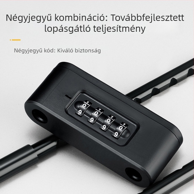 Jelszavas zár üvegajtókhoz – U‑alakú zár, vízálló и rozsdamentes, háztartási zárkészlet