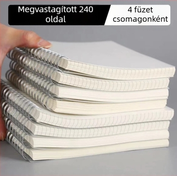 Spirálkötésű, rácsos jegyzetfüzet, B5 méret, Insta-stílusú osztálytermi jegyzetfüzet közép- és egyetemistáknak