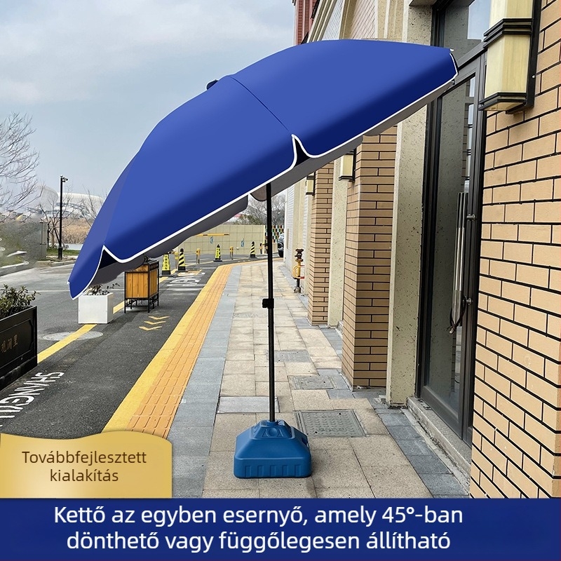 Nagy kör alakú napernyő kültéri piacokhoz és udvarhoz