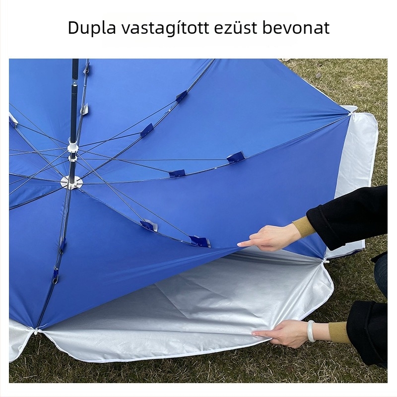 Nagy kör alakú napernyő kültéri piacokhoz és udvarhoz