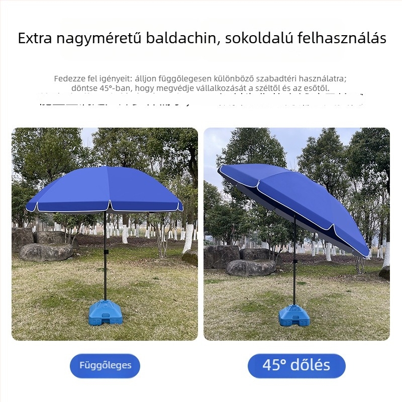 Nagy kör alakú napernyő kültéri piacokhoz és udvarhoz