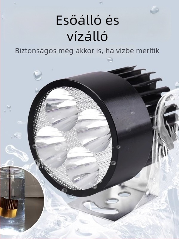 Külső ultra‑fényes LED első lámpa elektromos kerékpárokhoz és háromkerekű elektromos járművekhez, 12V éjszakai vezetéshez