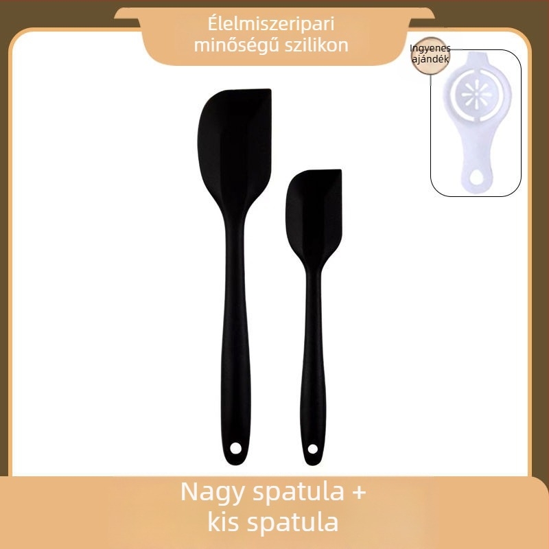 7 darabos élelmiszer-minőségű szilikon sütőeszközök készlet, hőálló spatula, kikenő ecset, tojásverő, élelmiszer-klipsz, lapát