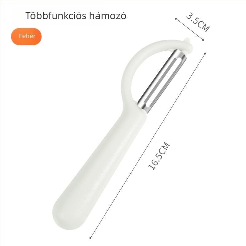 Rozsdamentes acélból készült konyhai többfunkciós hámozó, burgonyához és gyümölcsökhöz