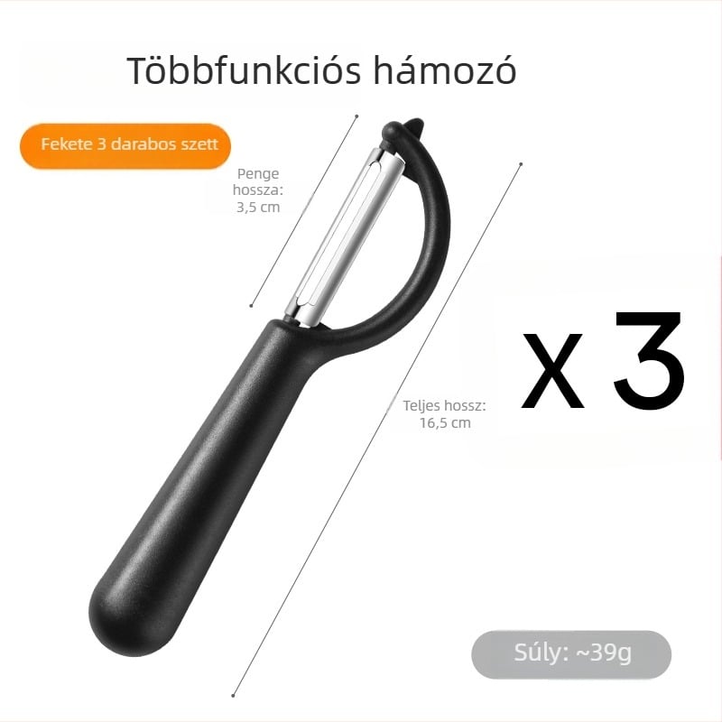 Rozsdamentes acélból készült konyhai többfunkciós hámozó, burgonyához és gyümölcsökhöz