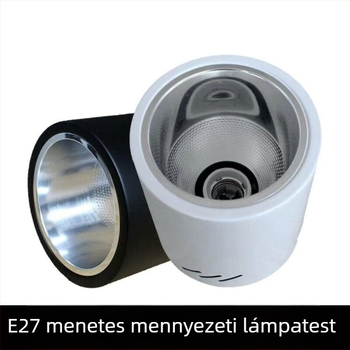 E27 kör alakú felületszerelt downlight, 4–6 hüvelyk, retro kivitelű ház és lámpabúra a mennyezetre vagy lánccal függesztett