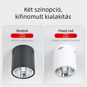 E27 kör alakú felületszerelt downlight, 4–6 hüvelyk, retro kivitelű ház és lámpabúra a mennyezetre vagy lánccal függesztett