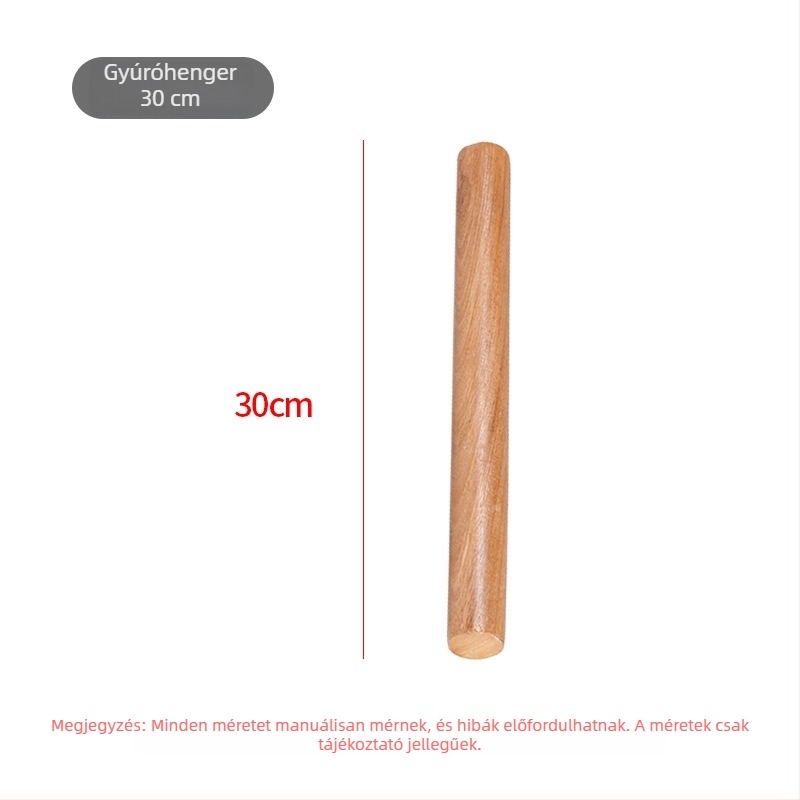 Fából készült tésztagyújtó készlet: nyújtófa, tészta deszka és vágódeszka