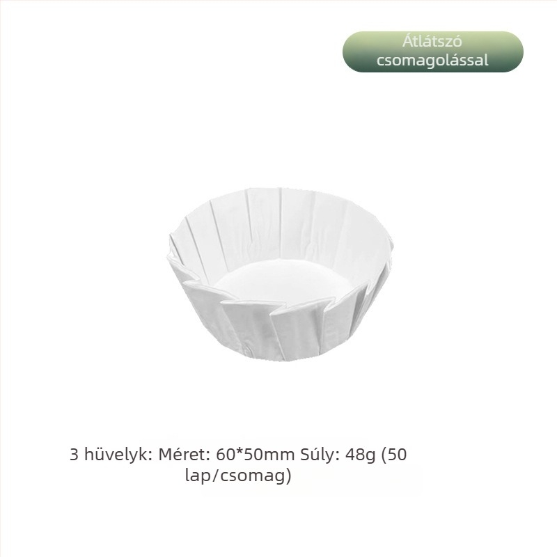 Baszk stílusú, hajlításmentes szilikonos sütőpapír 4/6/8 hüvelykes sajttortaformákhoz, csomagolásban 25 vagy 50 darab