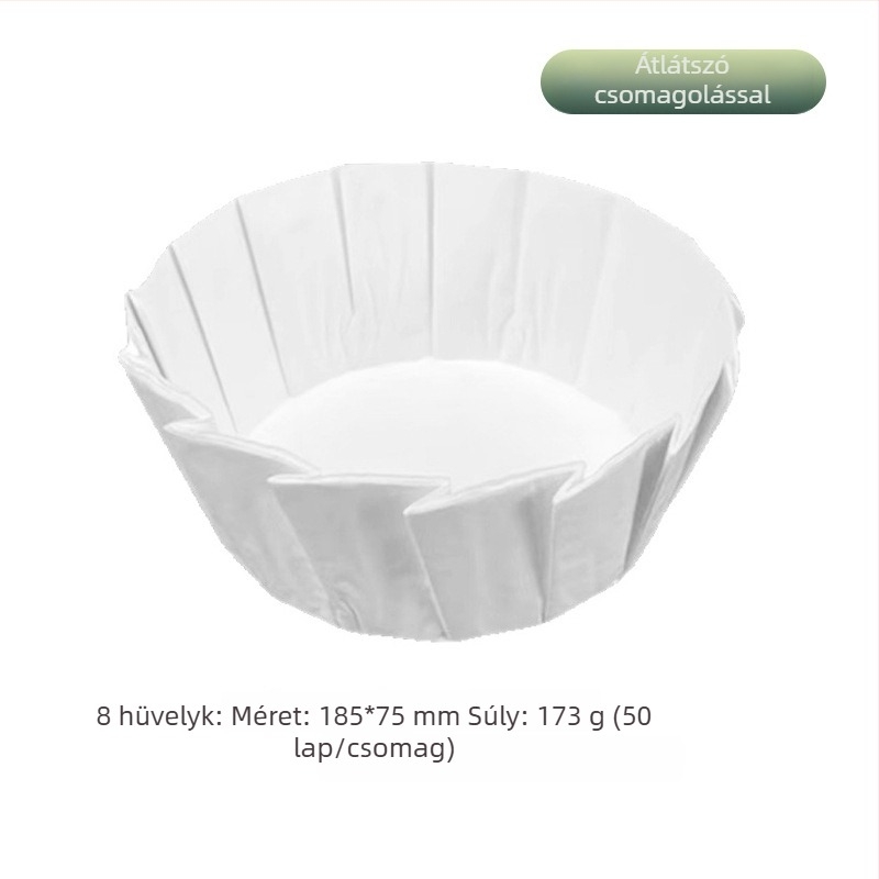 Baszk stílusú, hajlításmentes szilikonos sütőpapír 4/6/8 hüvelykes sajttortaformákhoz, csomagolásban 25 vagy 50 darab