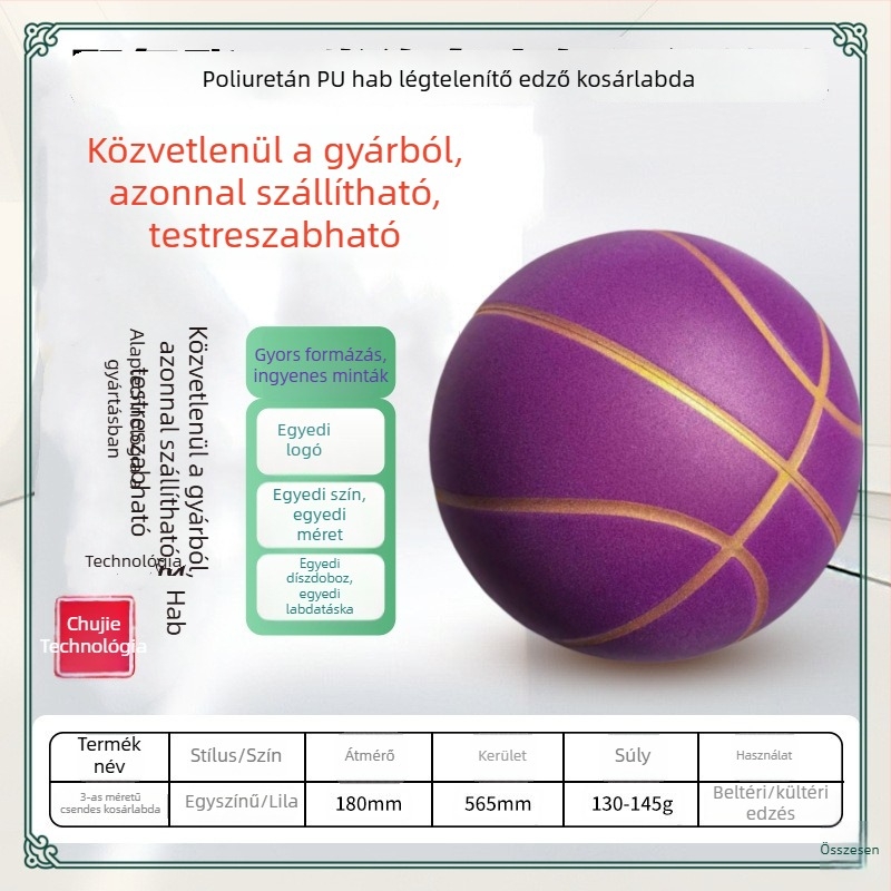 PU súlyozott kosárlabda, 1:1 méretarányú másolat, gyermekek és serdülők professzionális edzéséhez, ultramagas visszapattanás, magas sűrűség, halk használat, 24 cm