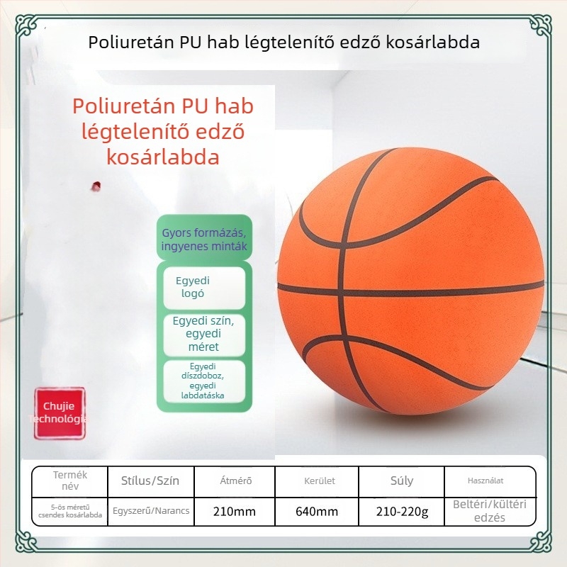 PU súlyozott kosárlabda, 1:1 méretarányú másolat, gyermekek és serdülők professzionális edzéséhez, ultramagas visszapattanás, magas sűrűség, halk használat, 24 cm