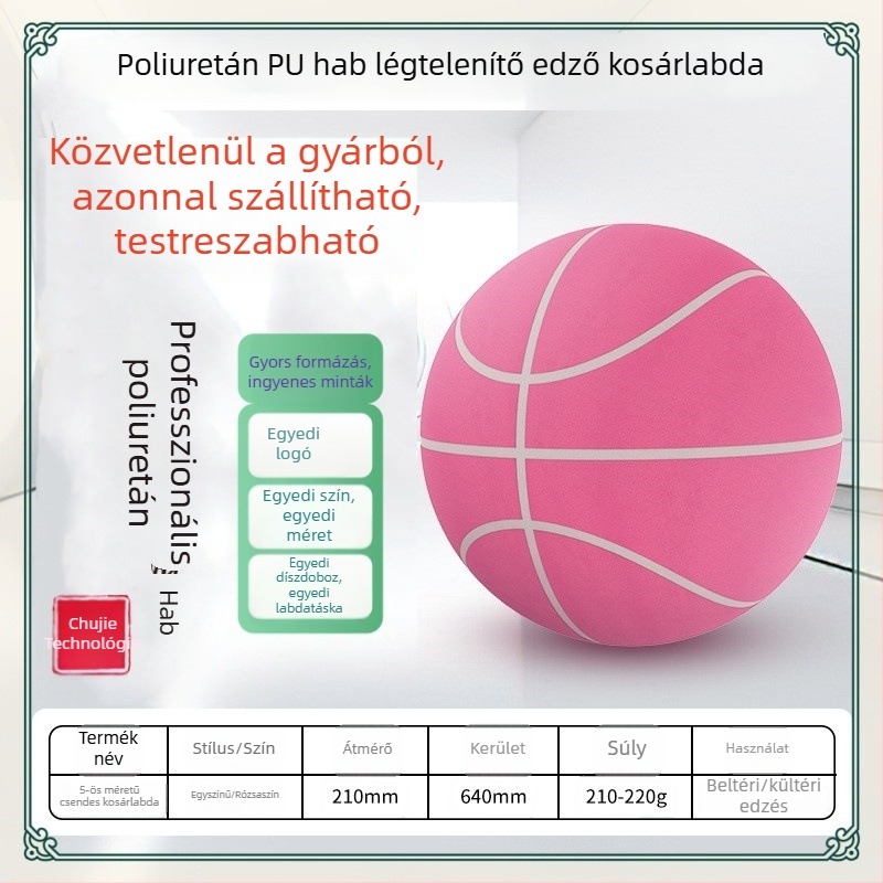 PU súlyozott kosárlabda, 1:1 méretarányú másolat, gyermekek és serdülők professzionális edzéséhez, ultramagas visszapattanás, magas sűrűség, halk használat, 24 cm