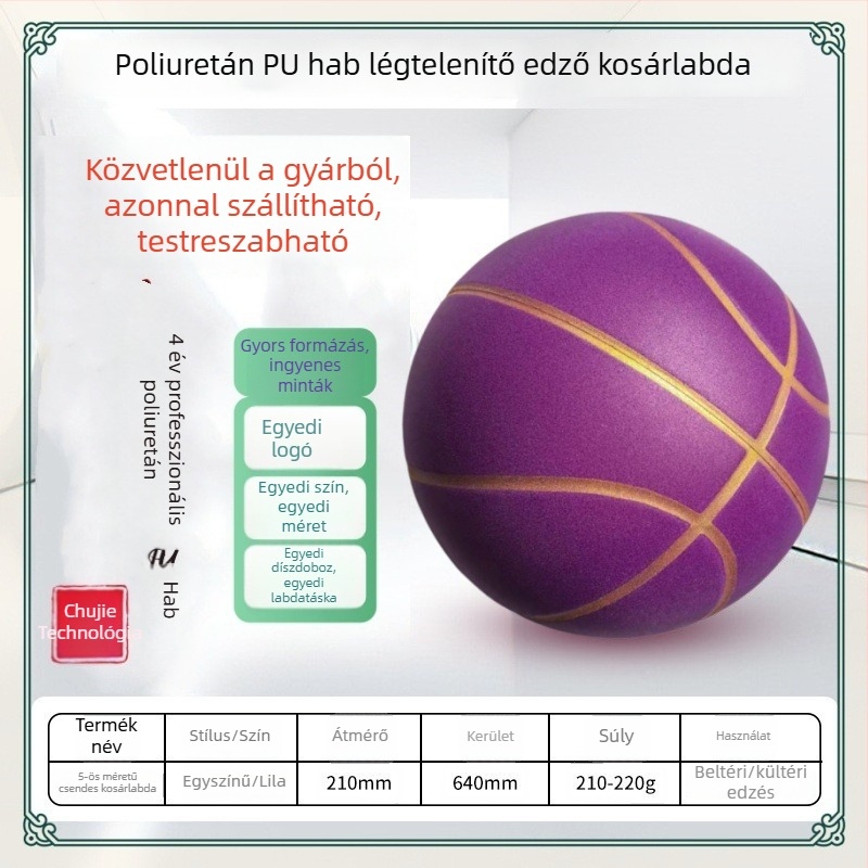 PU súlyozott kosárlabda, 1:1 méretarányú másolat, gyermekek és serdülők professzionális edzéséhez, ultramagas visszapattanás, magas sűrűség, halk használat, 24 cm