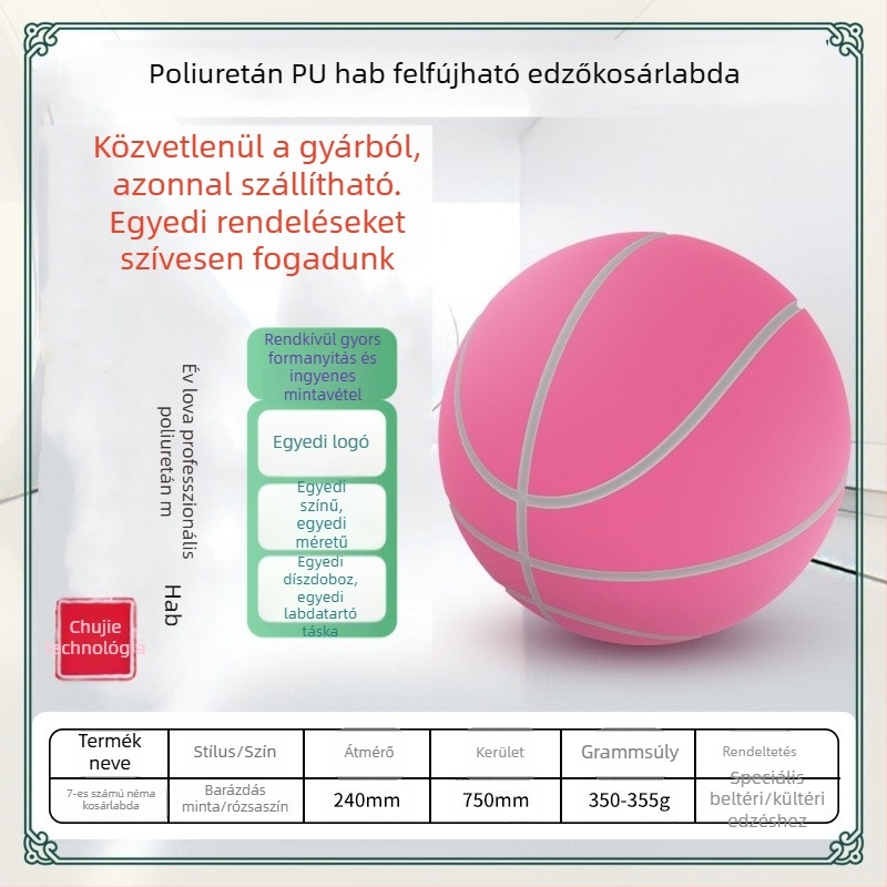PU súlyozott kosárlabda, 1:1 méretarányú másolat, gyermekek és serdülők professzionális edzéséhez, ultramagas visszapattanás, magas sűrűség, halk használat, 24 cm