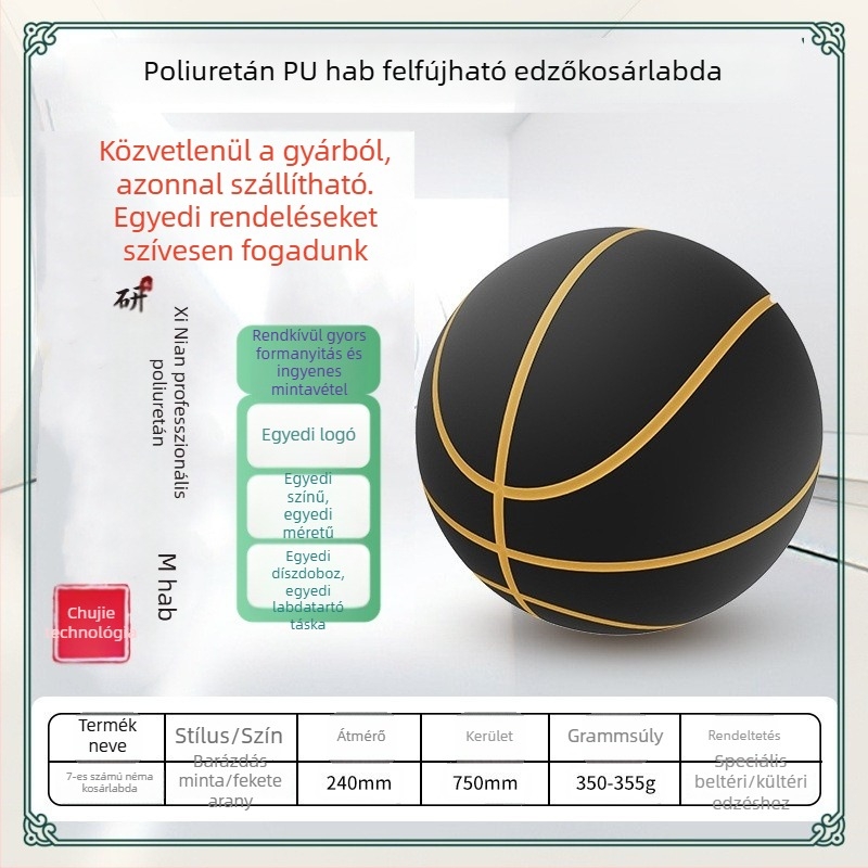 PU súlyozott kosárlabda, 1:1 méretarányú másolat, gyermekek és serdülők professzionális edzéséhez, ultramagas visszapattanás, magas sűrűség, halk használat, 24 cm