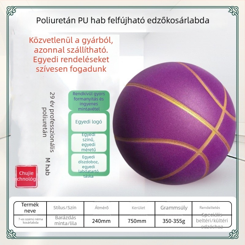 PU súlyozott kosárlabda, 1:1 méretarányú másolat, gyermekek és serdülők professzionális edzéséhez, ultramagas visszapattanás, magas sűrűség, halk használat, 24 cm