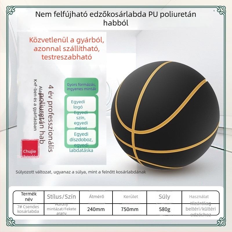 PU súlyozott kosárlabda, 1:1 méretarányú másolat, gyermekek és serdülők professzionális edzéséhez, ultramagas visszapattanás, magas sűrűség, halk használat, 24 cm