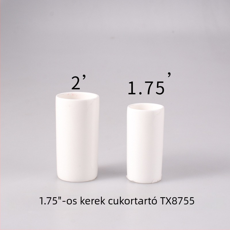 Fehér porcelán fűszerkészlet: sótartó, olajtartó, szószöntő, fogpiszkáló tartó és pároló pohár