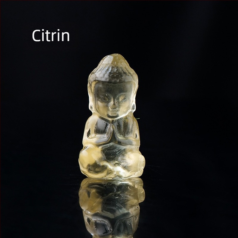 Természetes ametiszt Baba Buddha – mini Buddha figura, medál DIY kő dekoráció