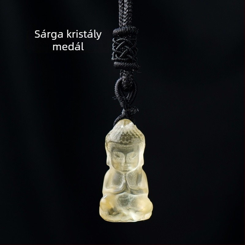 Természetes ametiszt Baba Buddha – mini Buddha figura, medál DIY kő dekoráció