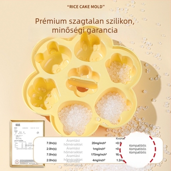 Bébiétel gőzölésére alkalmas szilikon forma – élelmiszer-minőségű szilikon, hőálló sütőeszköz, otthoni konyhai forma