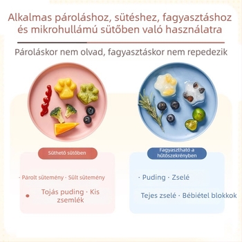 Bébiétel gőzölésére alkalmas szilikon forma – élelmiszer-minőségű szilikon, hőálló sütőeszköz, otthoni konyhai forma