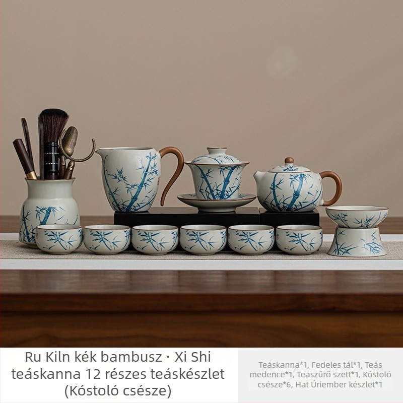 Ruyao Crackle teáskészlet, 2025-ös új modell, kung-fu teáskanna, kerámia otthoni teás készlet, elegáns, magas minőségű teljes készlet