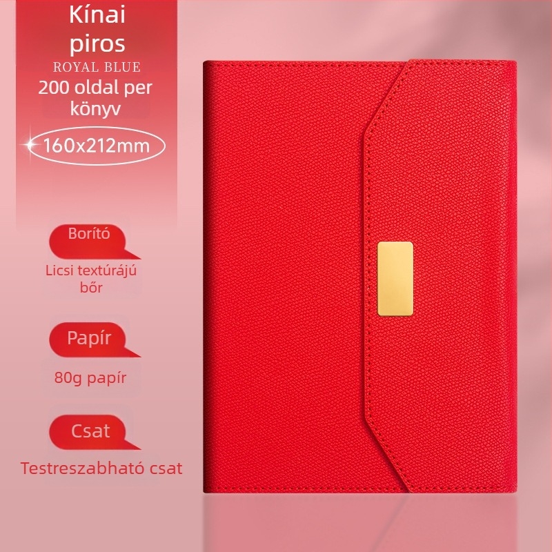 A5 notesz ajándékkészlet — prémium üzleti notesz irodai feljegyzésekhez és találkozókhoz, logó nyomtatásának lehetőségével