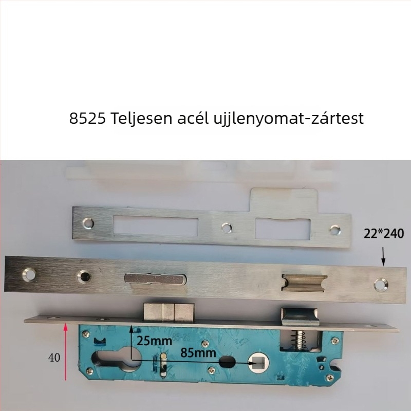 85-ös sorozat rozsdamentes acél zártest belső faajtókhoz ujjlenyomat-olvasóval