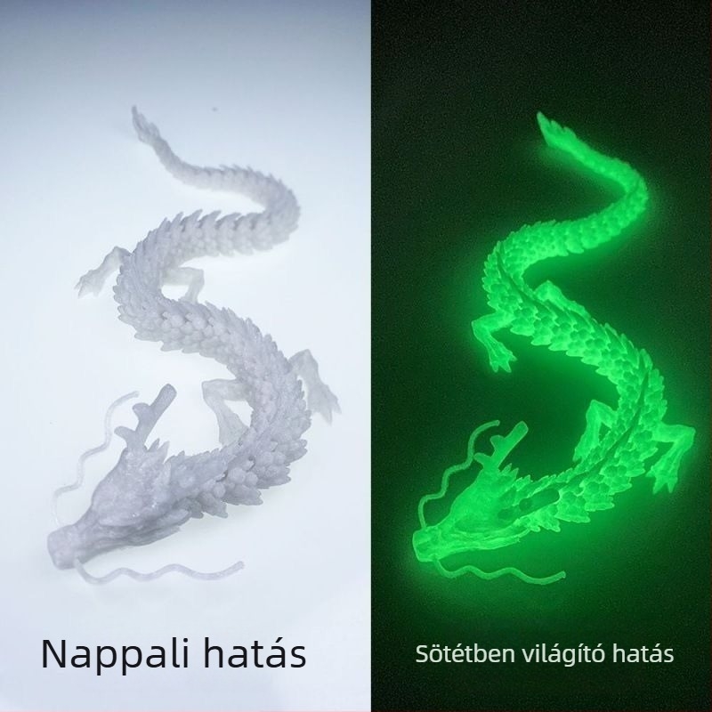 Nagy méretű 3D-nyomtatott kínai sárkány akvárium táj dísz, mozgatható ízületekkel, autó belső dekoráció