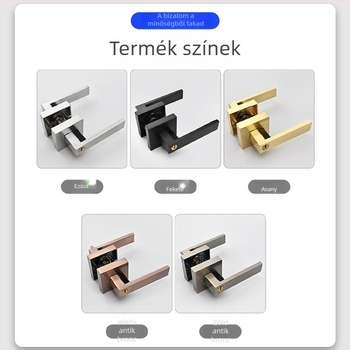 kulcs nélküli háromlábú fogantyúzár belső ajtókhoz, átjáróajtó, mechanikus zár, amerikai stílusú hálószoba