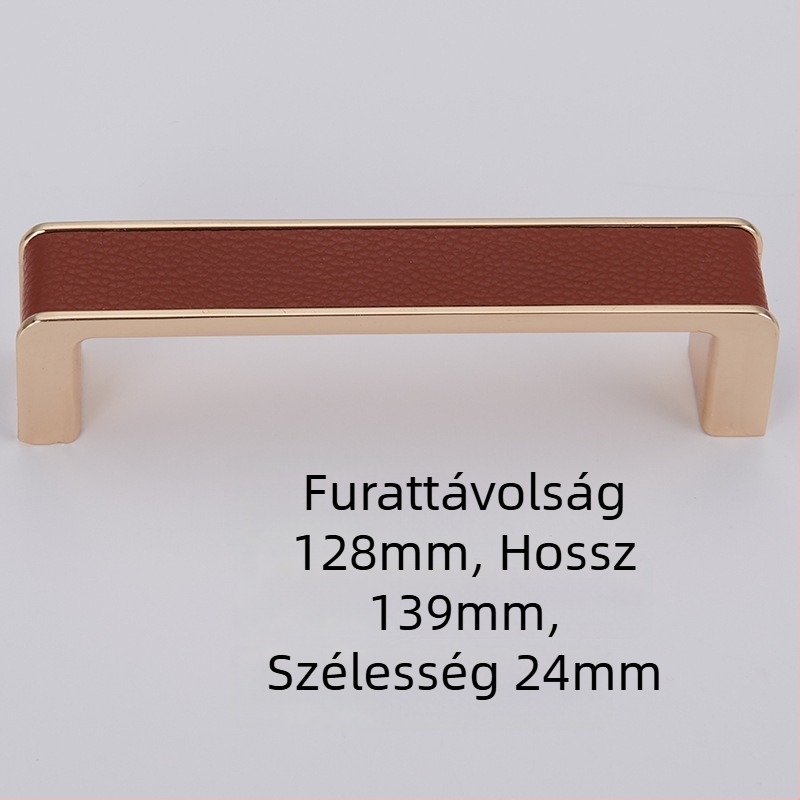 Gardrób ajtó fogantyú, piros bőr fogantyú, európai stílus, cink ötvözet, fekete gardróbfogantyú, egylyukú fiók fogantyú