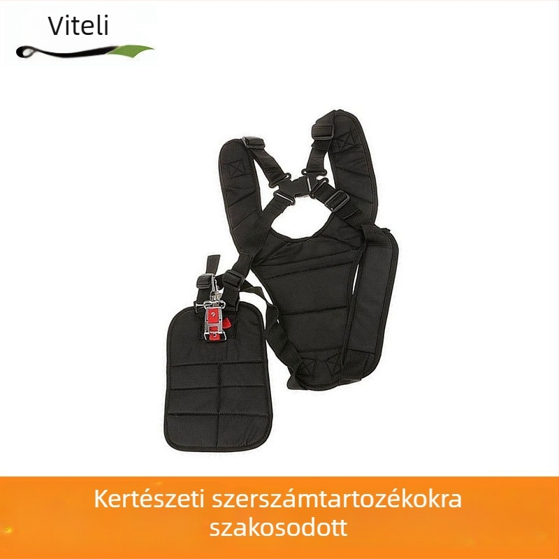 Megvastagított kétoldali vállpánt fűnyíróhoz és fűkaszához, hordozható, multifunkcionális egyvállas vállpánt