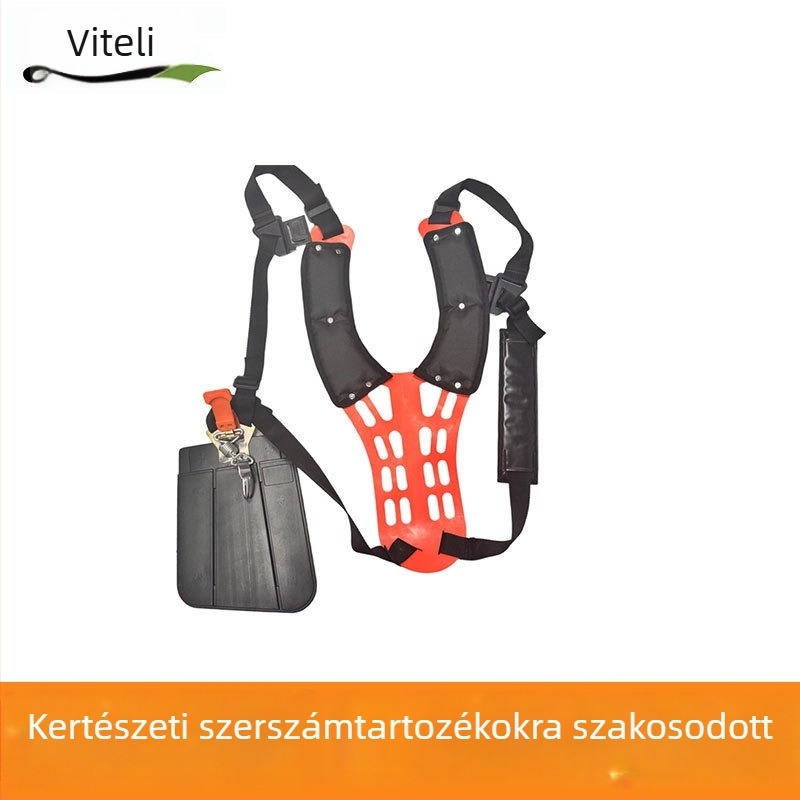 Megvastagított kétoldali vállpánt fűnyíróhoz és fűkaszához, hordozható, multifunkcionális egyvállas vállpánt