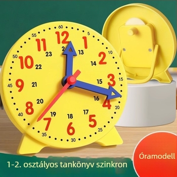 Általános iskolai óramodell, alapvető eszköz az idő olvasásának elsajátításához az 1–2. évfolyamon.