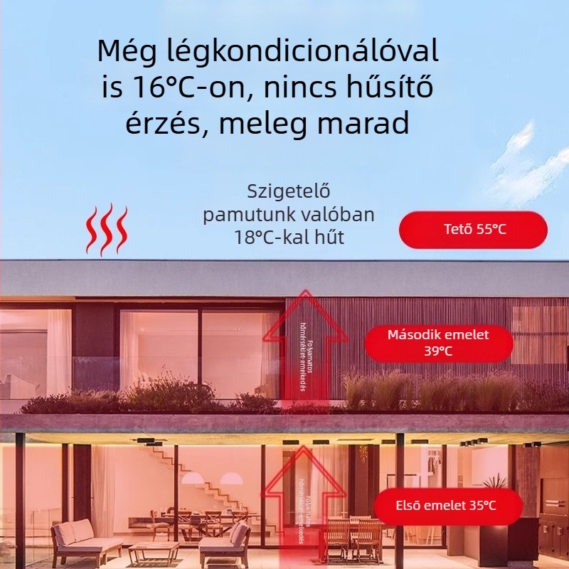 Önragasztós tetőszigetelő panel naposzobákhoz – vízálló, magas hőmérsékletnek ellenálló hőszigetelő anyag