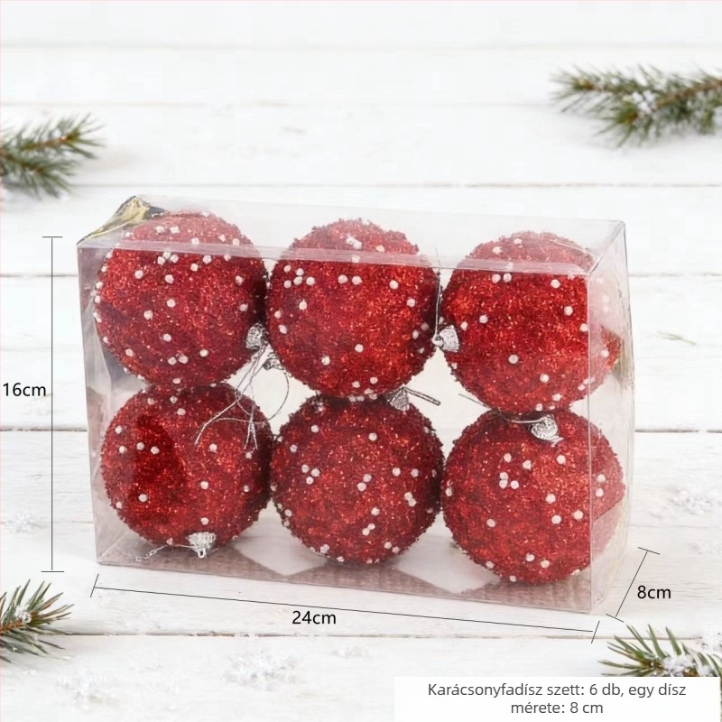 Festett karácsonyi gömbök – karácsonyfára való függő díszek