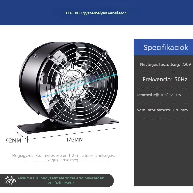 Körkörös csővezetékes kiárati ventilátor fürdőszobába, erőteljes szellőztetés, kompakt mennyezeti ventilátor kiadó lakásokhoz